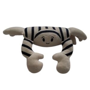 Saint James France Doudou Ivory Blue Striped Plush Crab Toy Nautical Stuffie